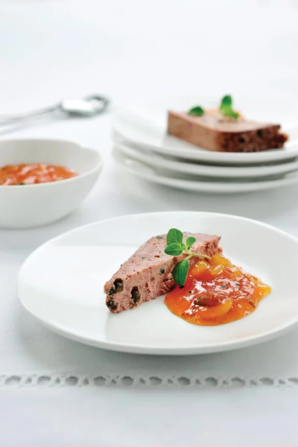 Hazenpaté met chutney