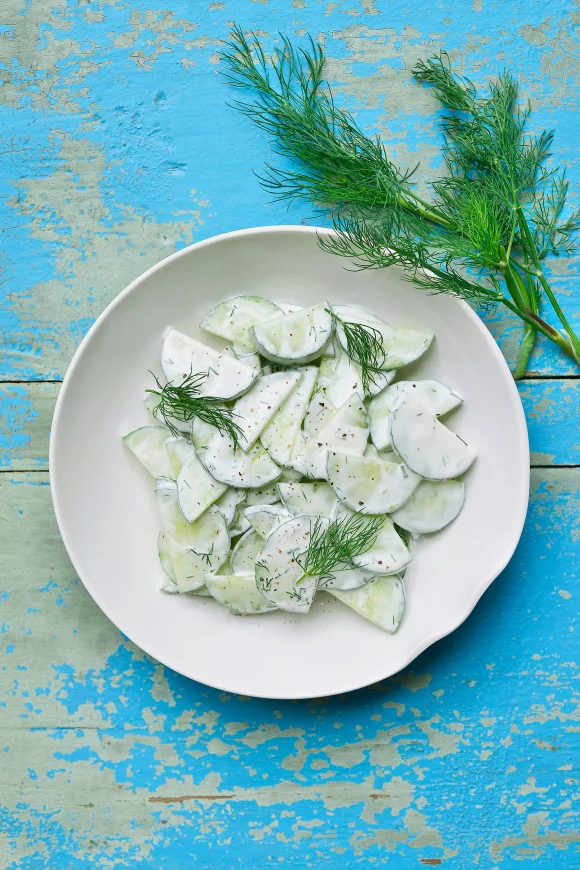 BBQ salades: komkommersalade