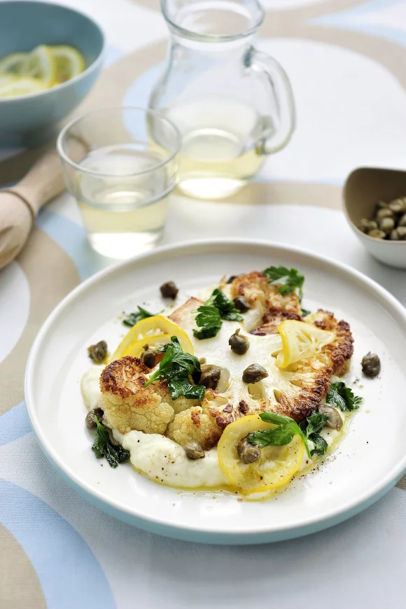 Bloemkoolsteak 'piccata'