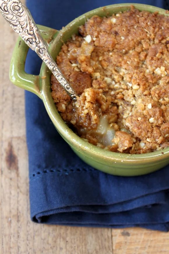 Crumble van granny smith met gember