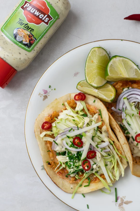 Smashed scampi taco’s