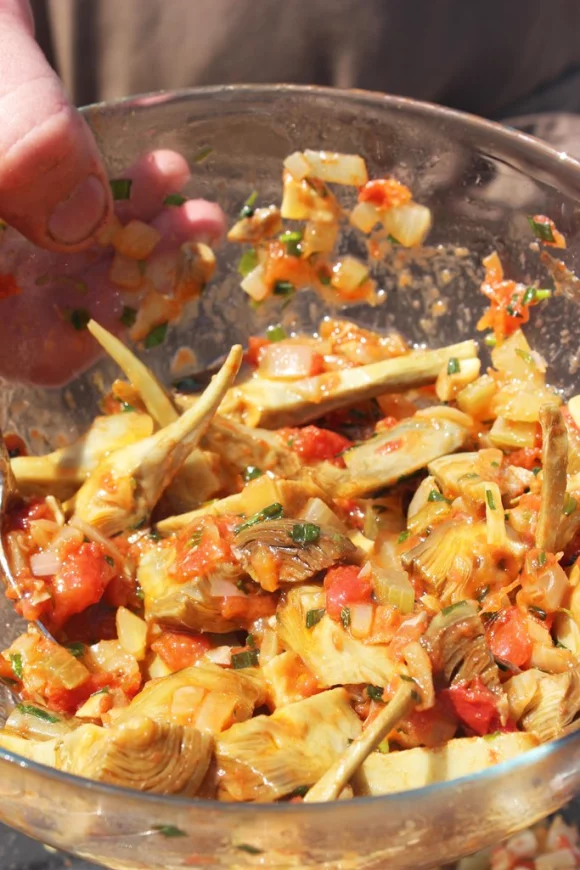 Salade van artisjok