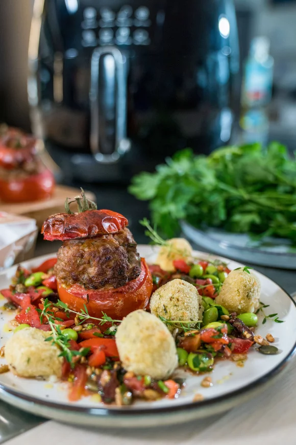 Gevulde tomaten met gehakt
