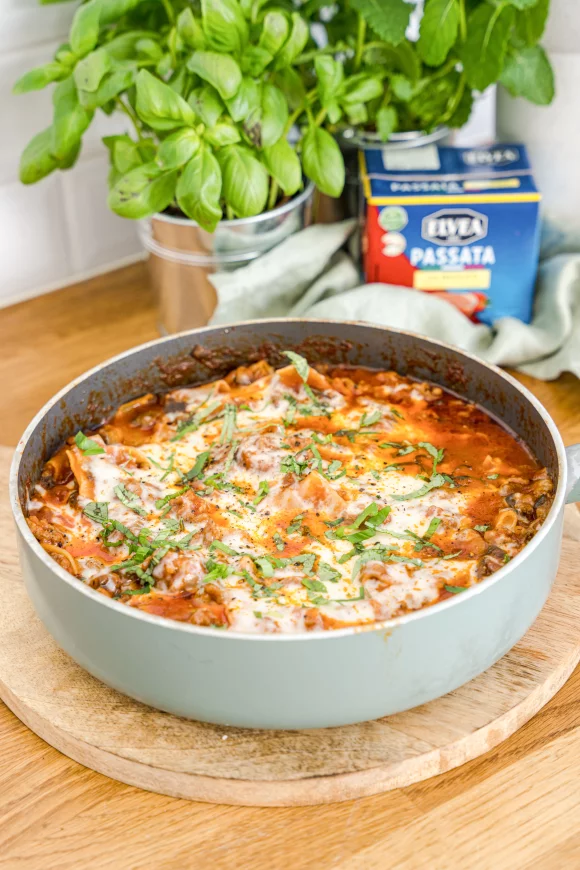 One pan lasagne (viral TikTok recept)