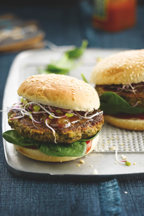 Champignonburger met noten