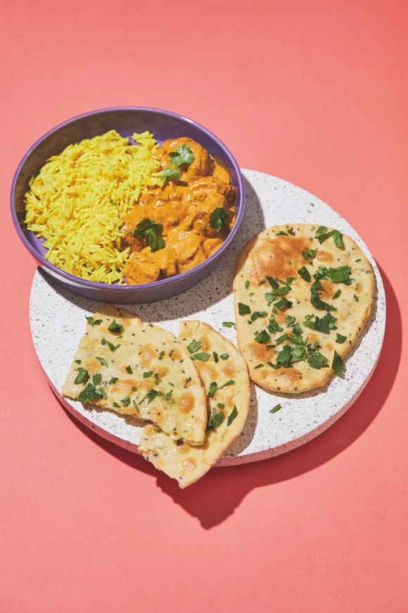 Glutenvrij knoflook-koriandernaanbrood