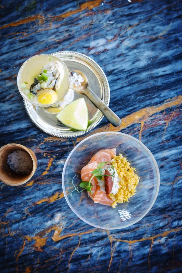 Oyster boumboum & Zalmtartaar