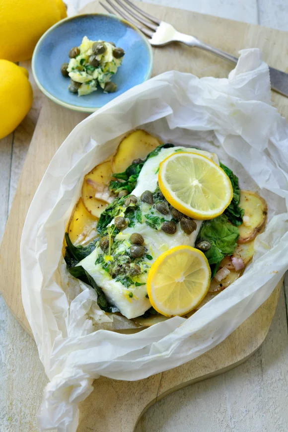 Kabeljauw uit de oven met kruidenboter