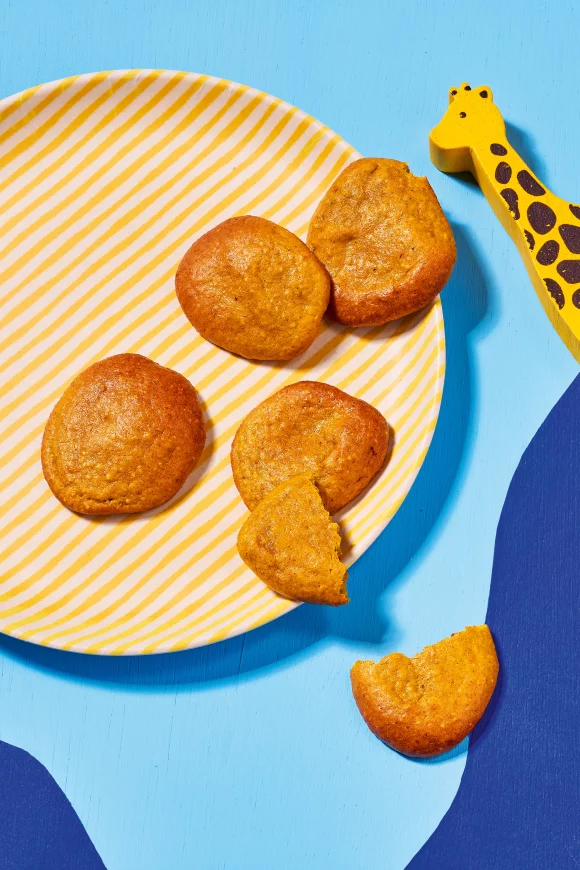 Babypuffs met banaan en pompoen