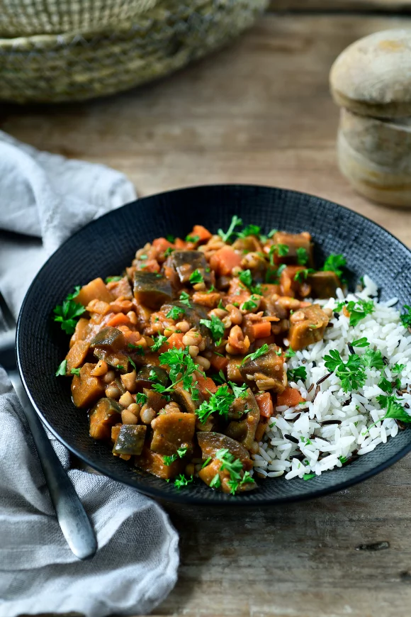 Veggie stoofpotje met rijst