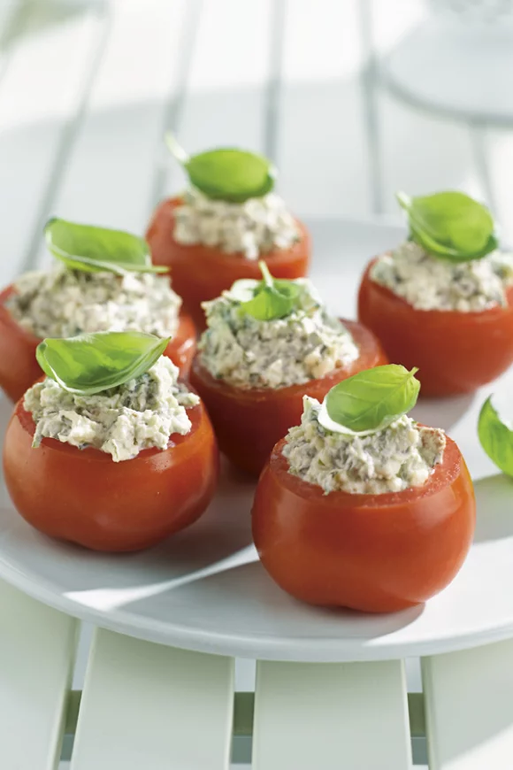 Tomaten gevuld met ricotta