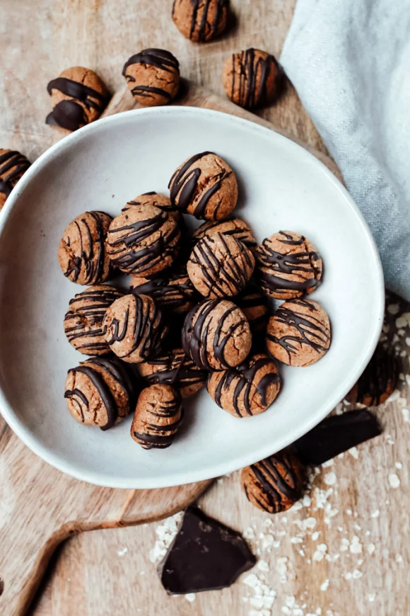 Havermout pepernootjes met pure chocolade