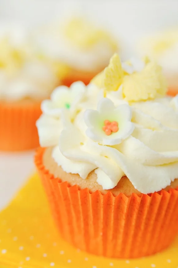 Aardbeicupcakes met roomkaas