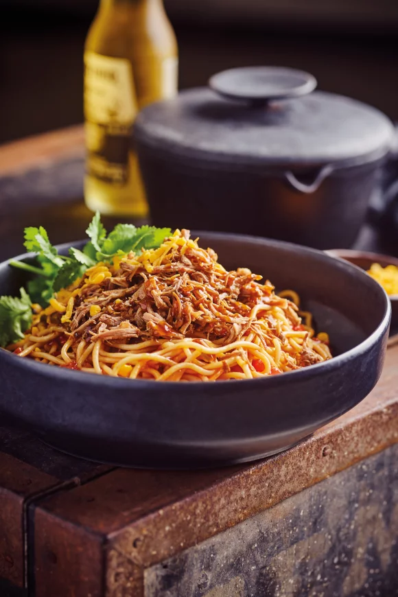 Spaghetti pulled pork