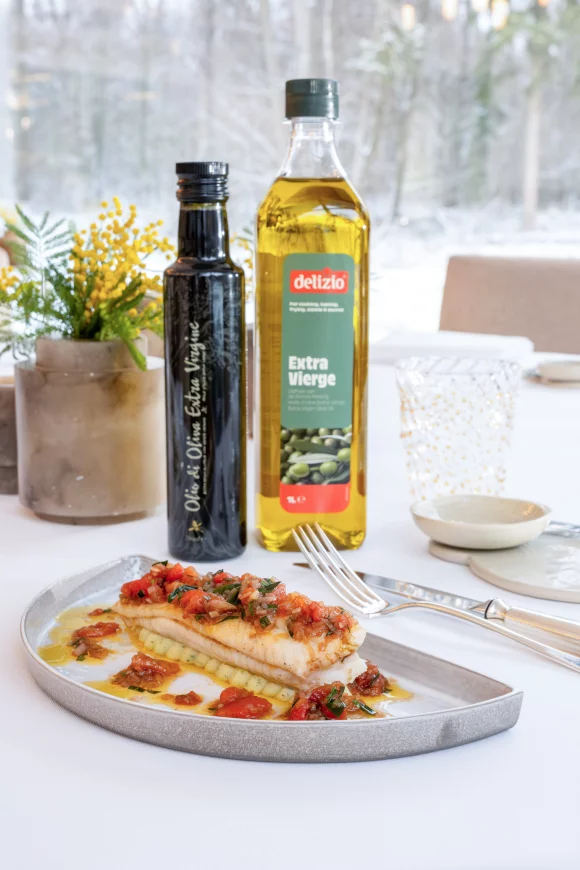 Zeetong met sauce vierge en aardappelpuree 