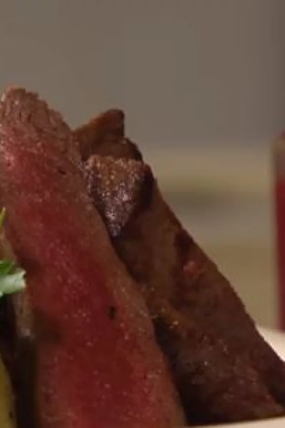 Rendierfilet met knolselderpuree
