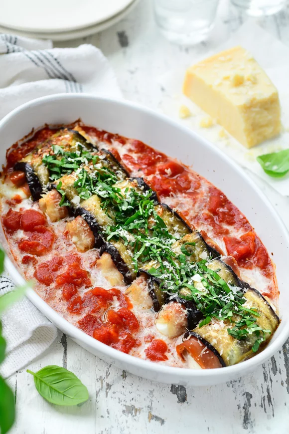 Auberginerolletjes uit de oven