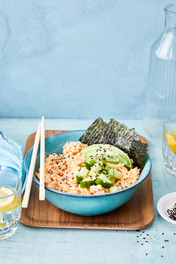 Pokébowl met zalm (viral TikTok recept)