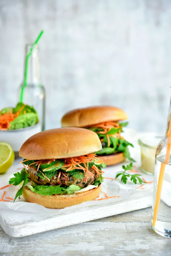 Aziatische kipburgers