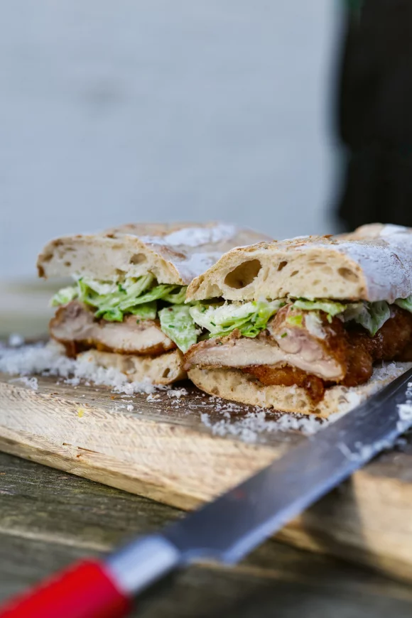 Caesar salad sandwich