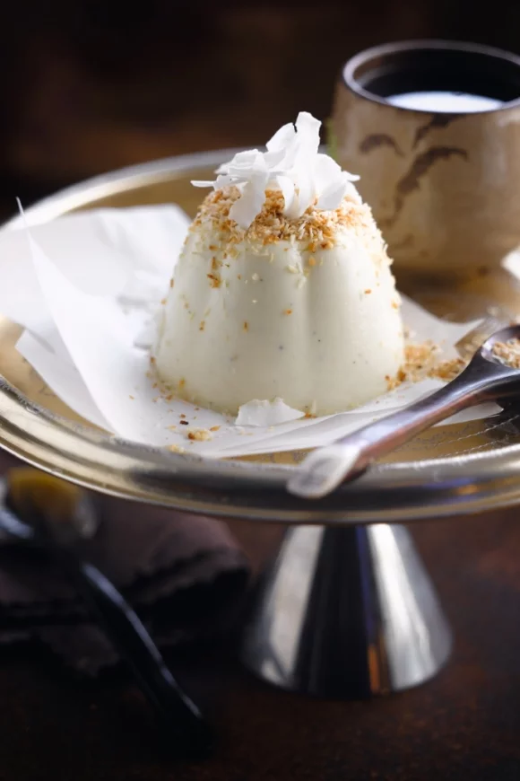 Panna cotta met kokosgember