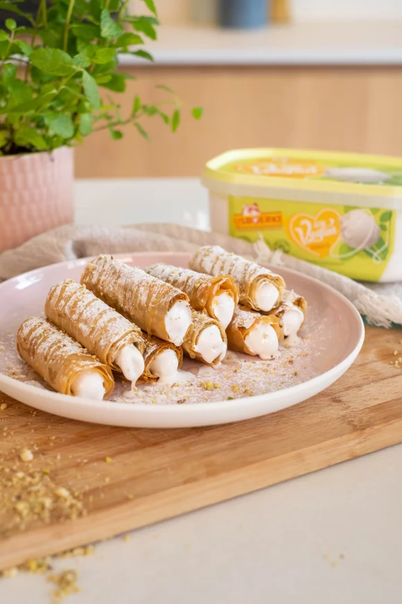 Baklava ijsrolletjes