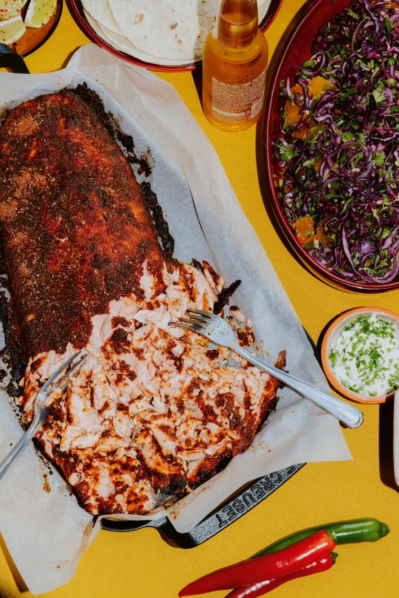 Taco pulled salmon