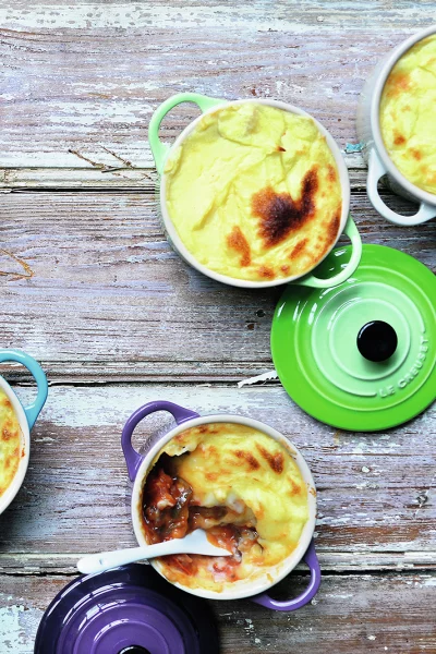 Vegetarische moussaka met pastinaakpuree
