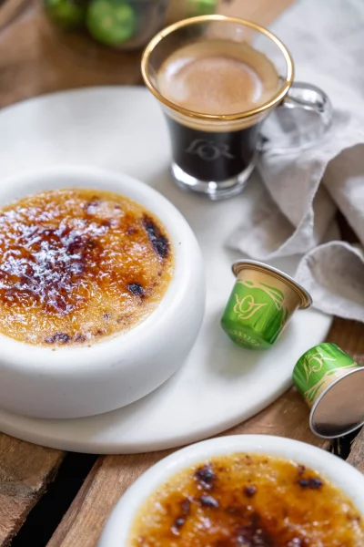 Crème brûlée met koffie
