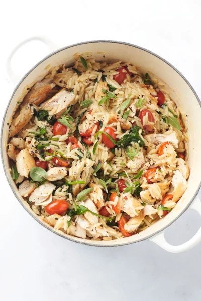Kip met orzo