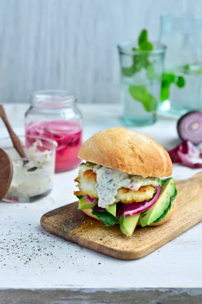 Visburger met tartaarsaus