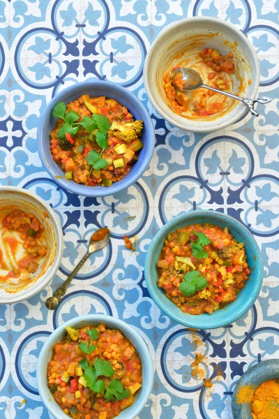 Supersnelle curry met linzen