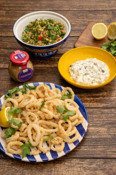 Calamaresschotel met frisse tabouleh