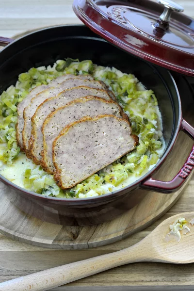 Preistoemp met gehaktbrood