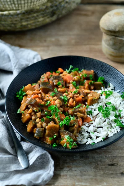 Veggie stoofpotje met rijst