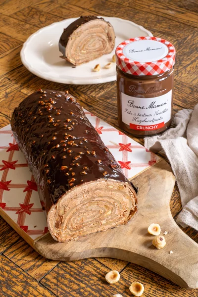 Crèpe Mikado rol met crunchy hazelnootpasta