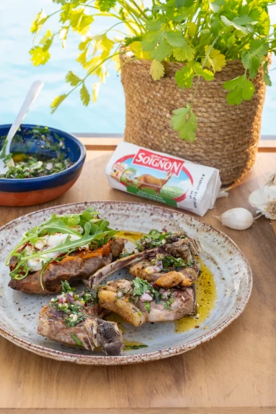 Lamskoteletjes op de BBQ met zoete aardappel