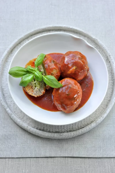 Peppe's polpette of balletjes in tomatensaus