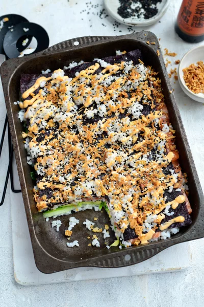 Sushi lasagne (viral TikTok recept) 