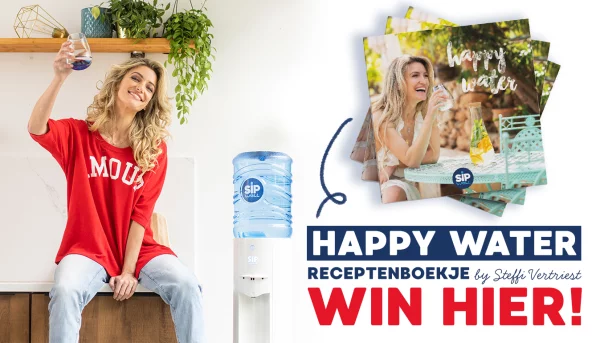 Win een Happy Water receptenboekje en 3 SqueezeWells